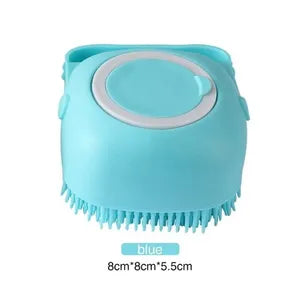 Pet Soap Bath Massage Brush Comb (Blue)