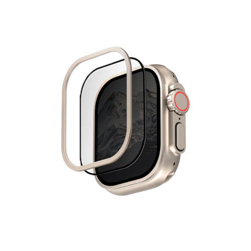 Uniq Optix Duo Pro Watch Ultra Anti-Reflective Glass Protector & Stainless Steel Bezel