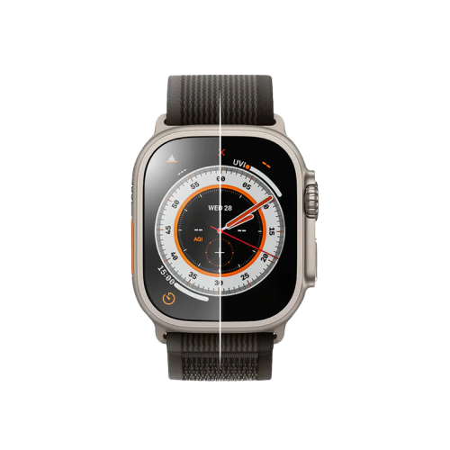 Uniq Optix Duo Pro Watch Ultra Anti-Reflective Glass Protector & Stainless Steel Bezel