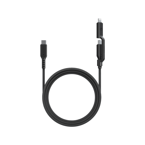 Energea Flow Duo 2-In-1  C To C + Lightning Cable, 480Mbps, 240W, 1.5M