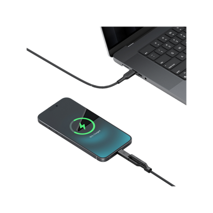 Energea Flow Duo 2-In-1  C To C + Lightning Cable, 480Mbps, 240W, 1.5M