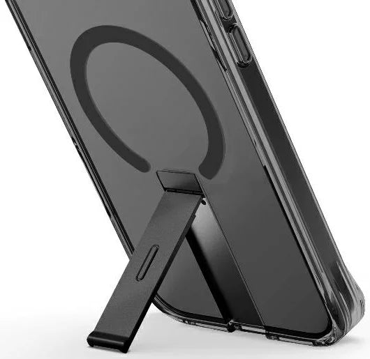 Uniq Hybrid Iphone 16 Pro (2024) 6.3 Magclick Charging Eleva With Vertical Stand - Carbon (Black)