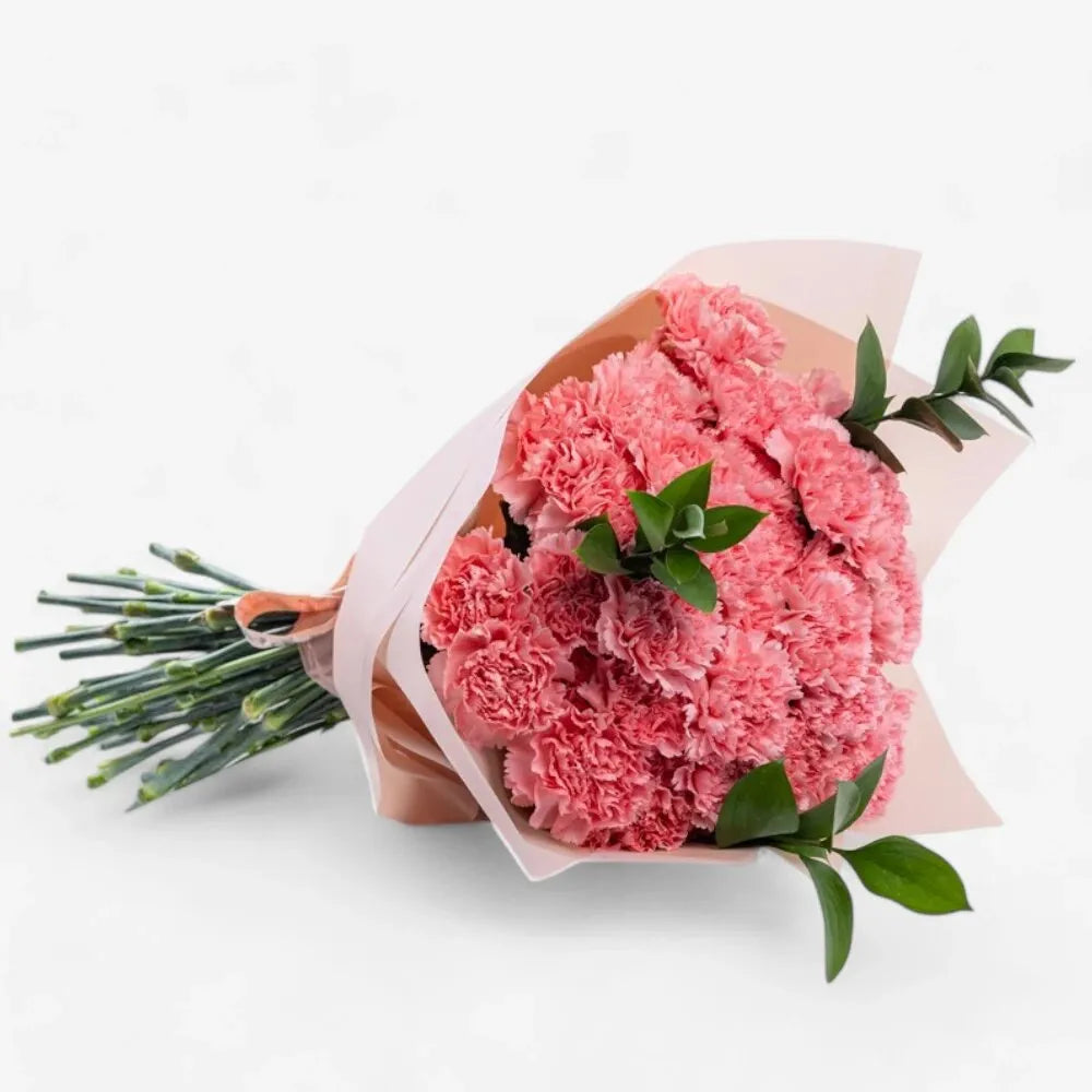 Warm Pink Bouquet – 50 Pink Carnations