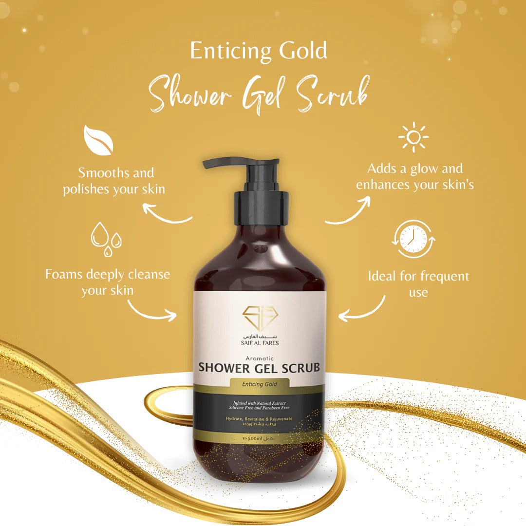 Aromatic Shower Gel Scrub Enticing Gold 500ml