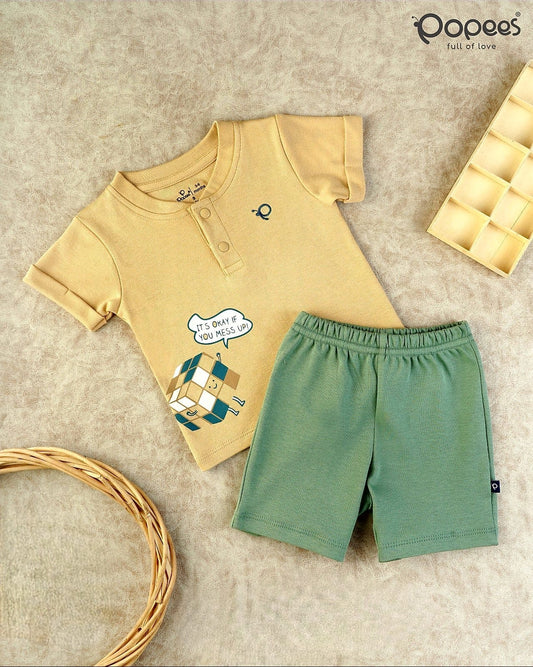 Hs Top & Shorts Set (Semolina)