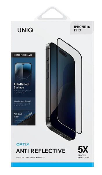 Uniq Optix Anti-Reflective Iphone 16 Pro (2024) 6.3 Glass Screen Protector - Anti-Reflective