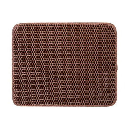 Cat Double Layer Litter Mat (Brown)