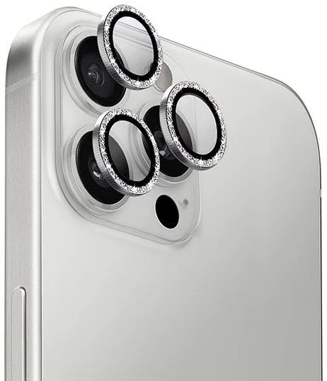 Uniq Optix Iphone 16 Pro (2024) 6.3/6.9 Aluminium Shimmery Camera Lens Protector - White Shimmer (White)