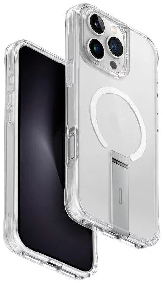 Uniq Hybrid Iphone 16 Pro (2024) 6.9 Magclick Charging Eleva With Vertical Stand - Lucent (Clear)