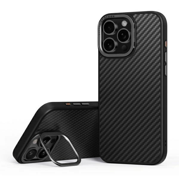 Uniq Hybrid Iphone 16 Pro (2024) 6.3 Magclick Charging Keva Max With Camera Stand - Carbon (Black)