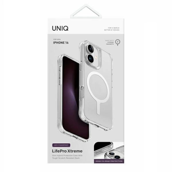 Uniq Hybrid Iphone 16 (2024) 6.1 Magclick Charging Lifepro Xtreme (Af) - Dove (Frost Clear)