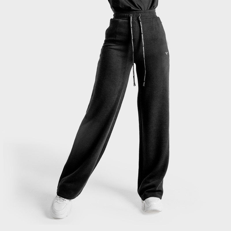 SQUATWOLF Luxe Wide Leg Pants - Onyx