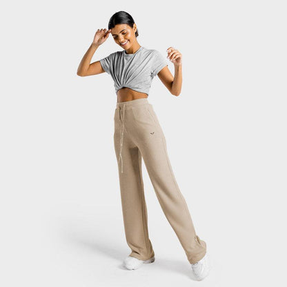 SQUATWOLF Luxe Wide Leg Pants - Stone